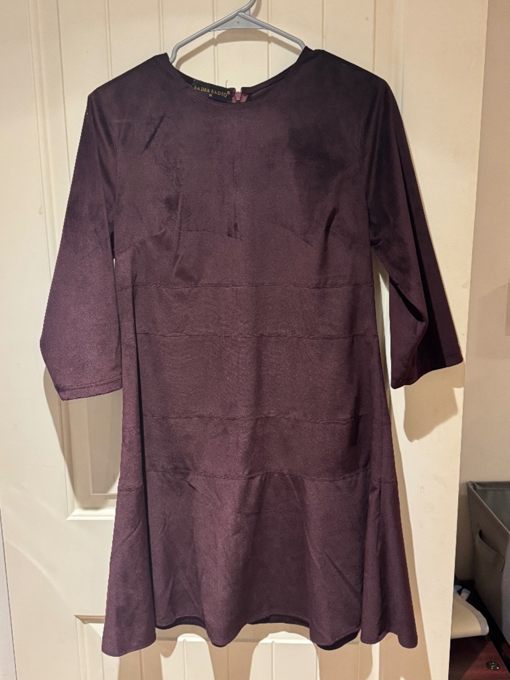 Plum velvet dress